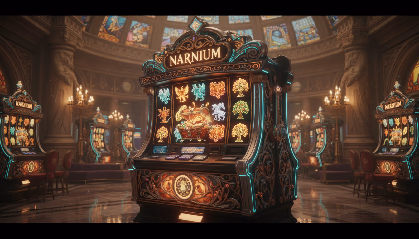 Enchanted fantasy slots collection at Narnium Casino featuring dragons, wizards and magical realms